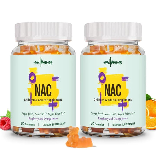 Pack shot of Gyumolics NAC Gummies 1000mg adults and 120 gummies