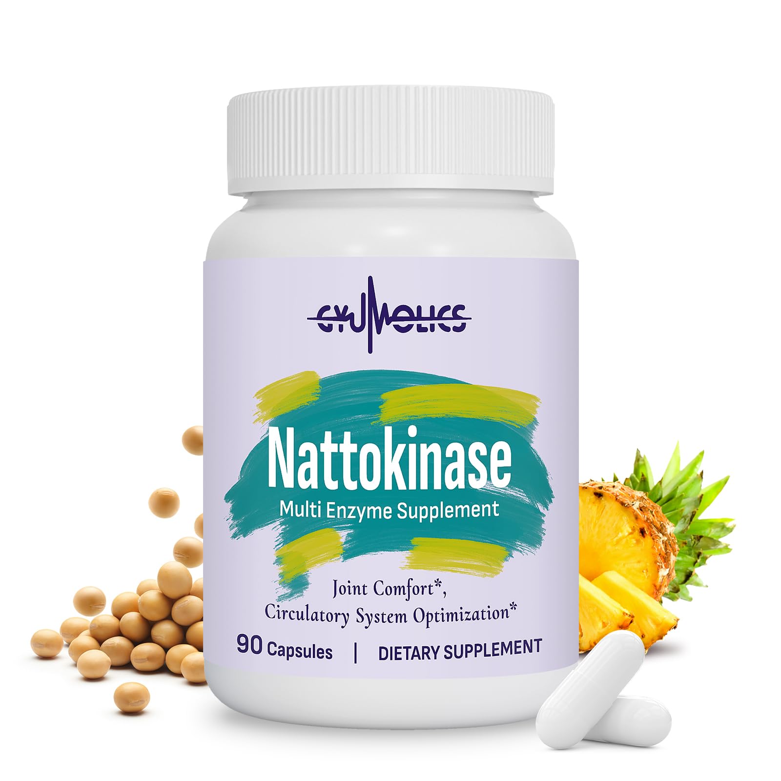 Bottle of Gyumolics Nattokinase 10000FU supplement