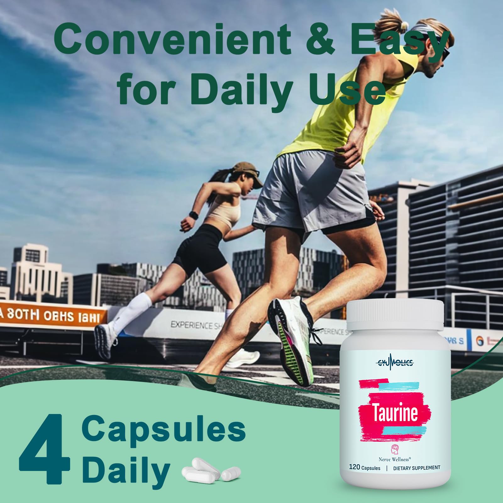 Bottle of Gyumolics Taurine 120 capsules
