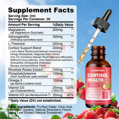 GZ HAOYUAN Cortisol Drops Strawberry bottle back label