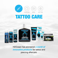 H2Ocean Aquatat made in USA tattoo care product for reliable aftercare.