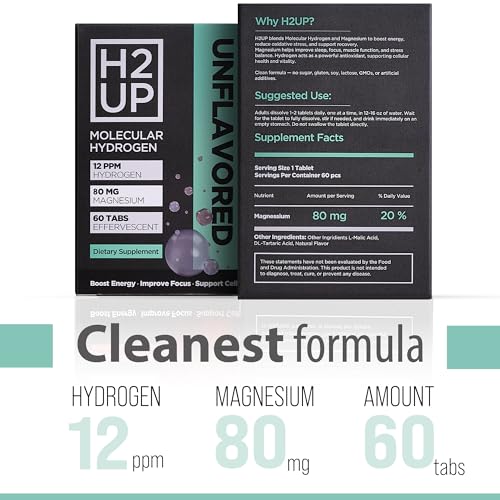 Dissolving H2UP tablets in water to release 12 ppm hydrogen