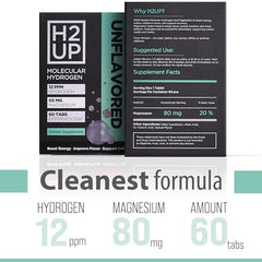 Dissolving H2UP tablets in water to release 12 ppm hydrogen
