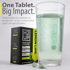 Hydrogen-infused water in a glass after dissolution