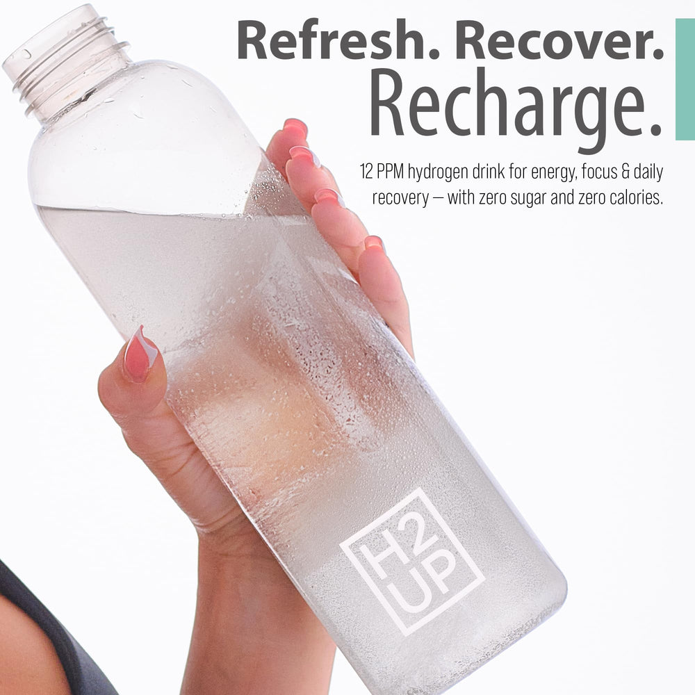 Hydrogen-infused water with H2UP tablets at 12 ppm