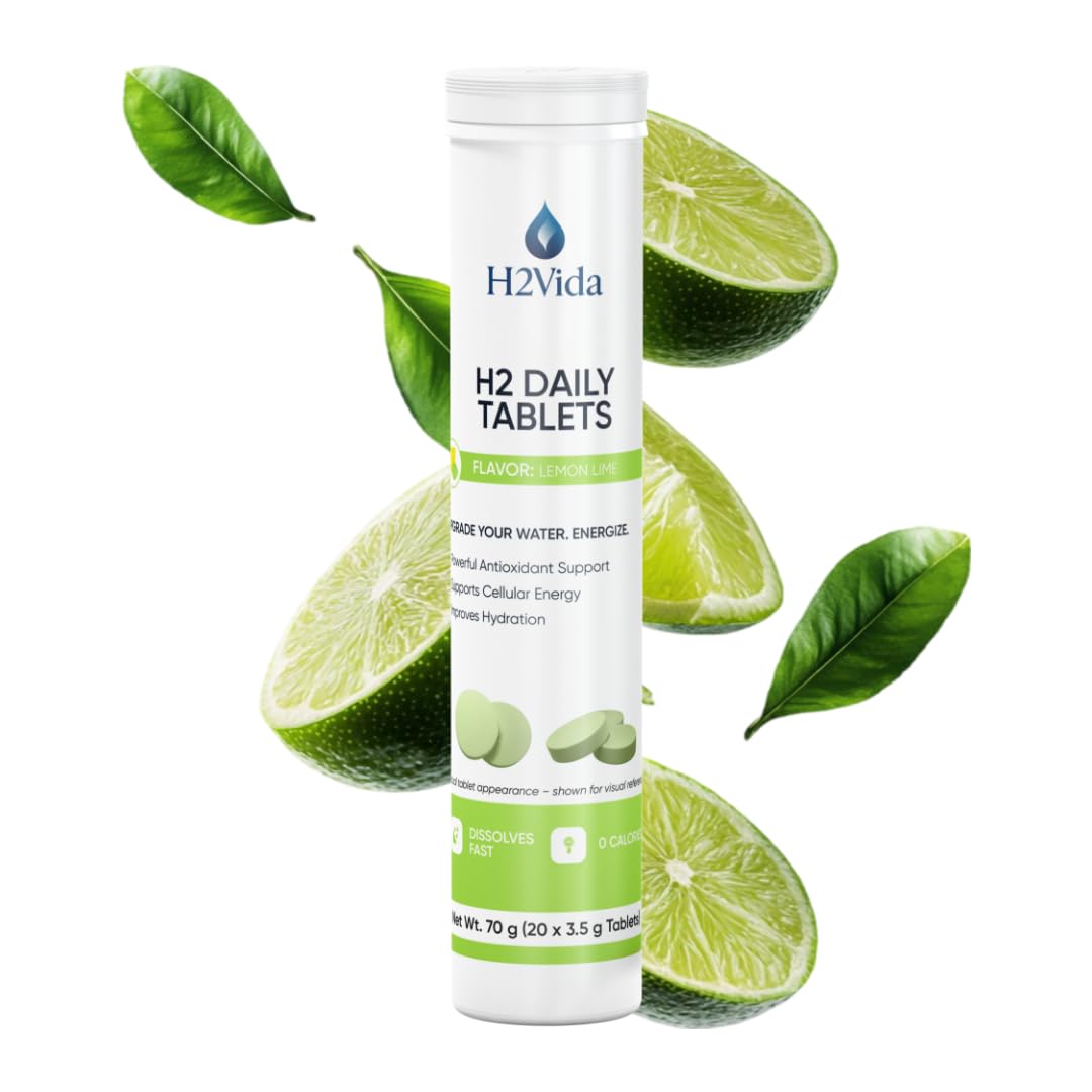 H2Vida Lemon Lime Hydrogen Water Tablets bottle