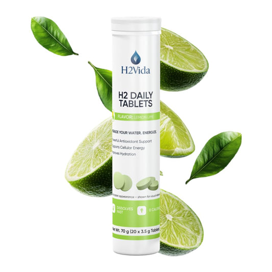 H2Vida Lemon Lime Hydrogen Water Tablets bottle