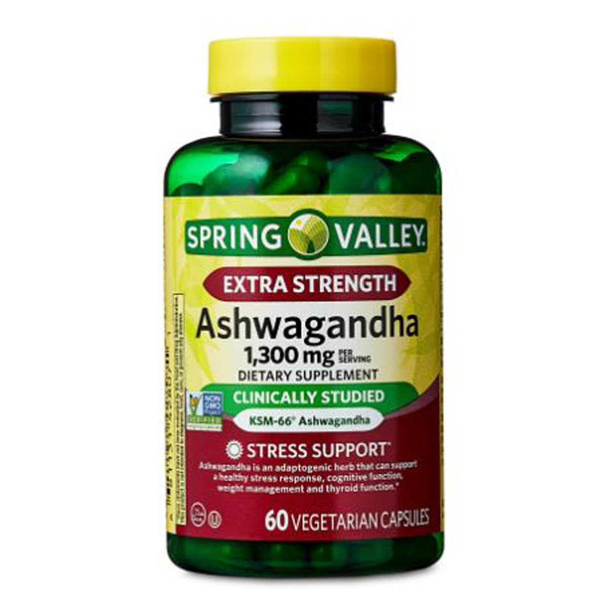 60 vegetarian capsules inside the bottle