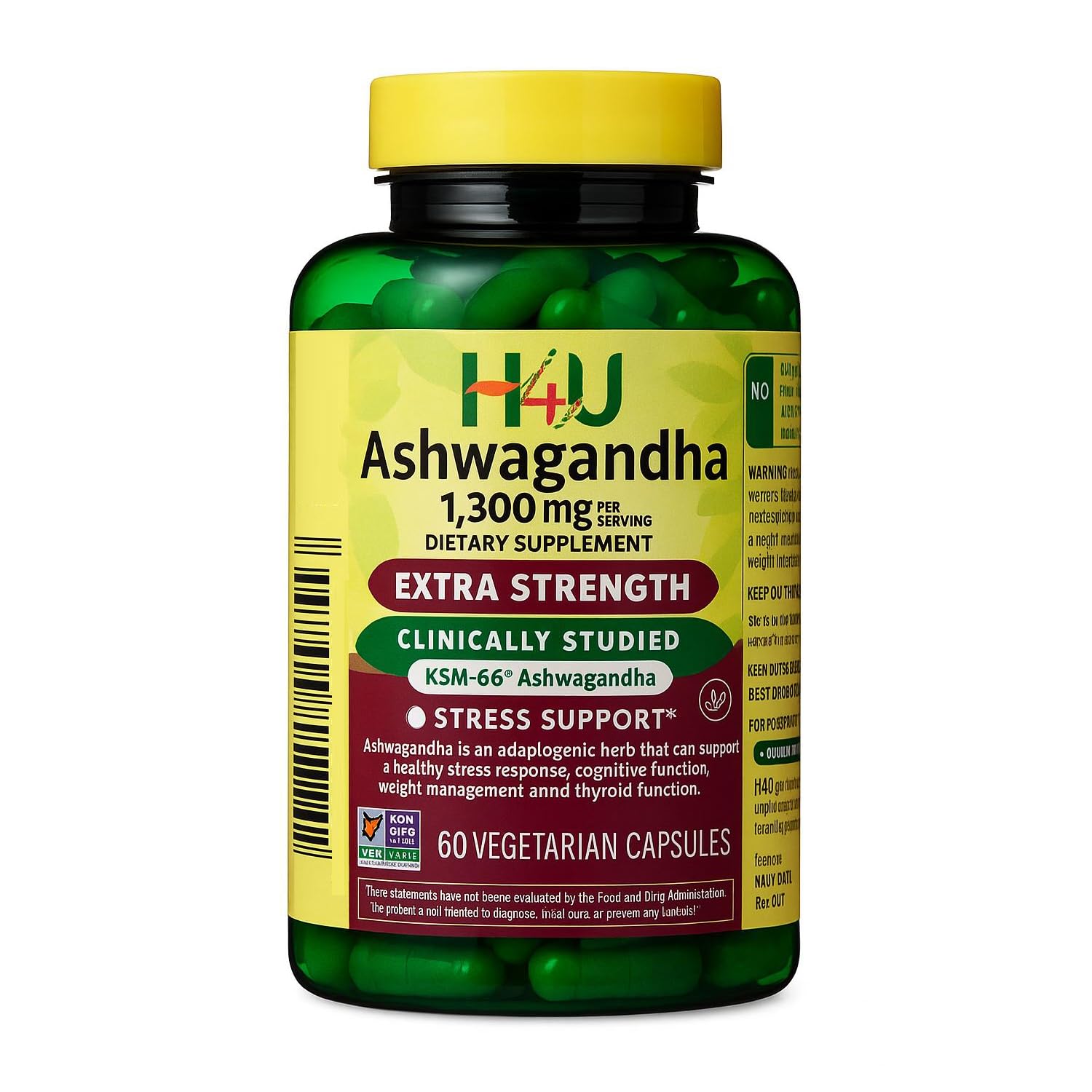 Serving size and dosage illustration for H4U 1300 mg