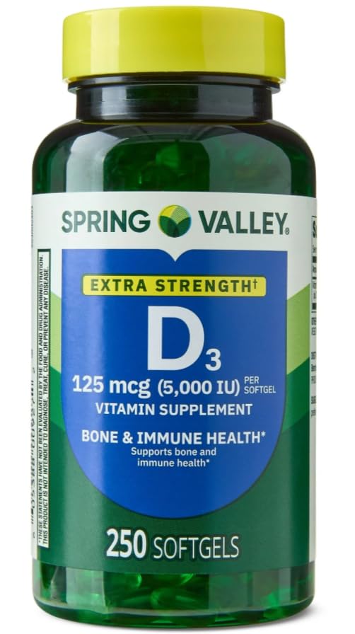 H4U Extra Strength Vitamin D3 5000 IU Softgels bottle - 250 count