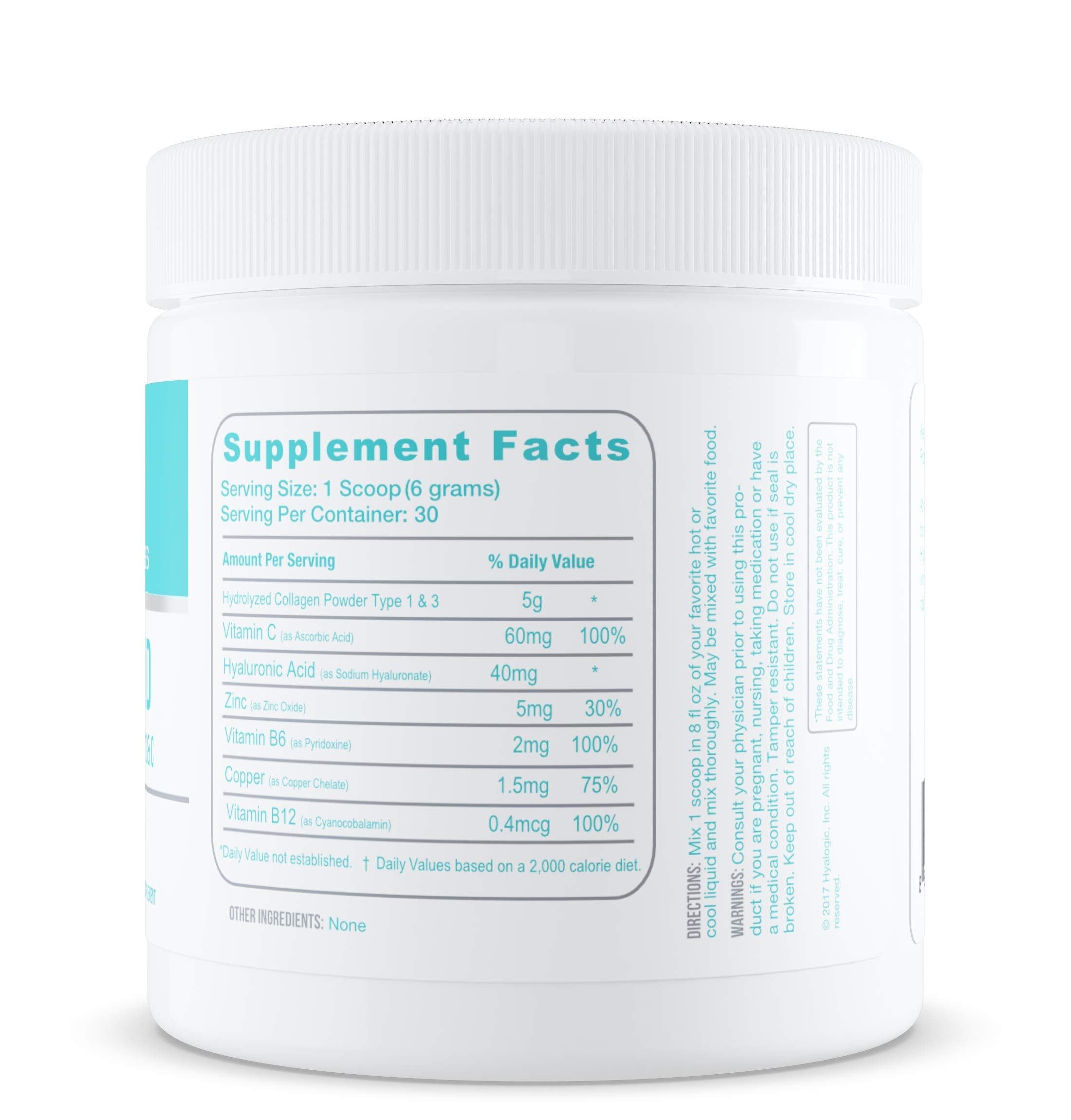 Hyaluronic acid and collagen powder blend image