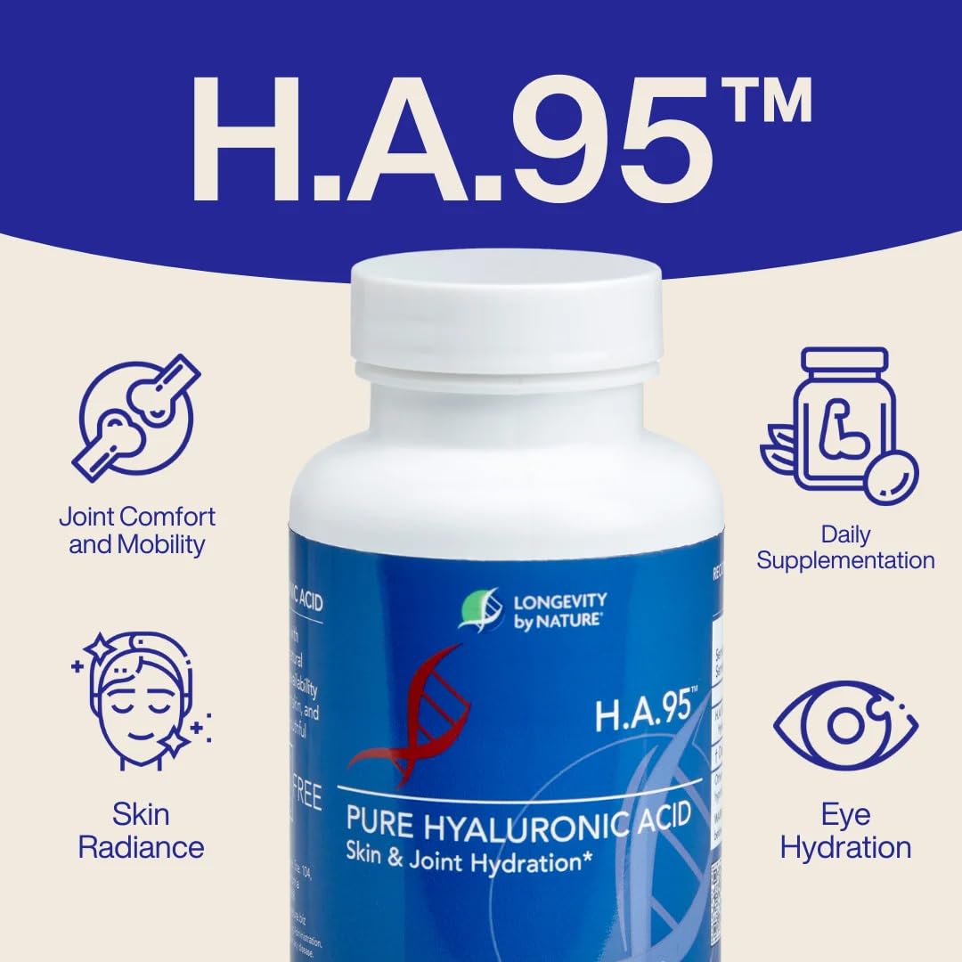H.A.95 hyaluronic acid supporting skin hydration and elasticity