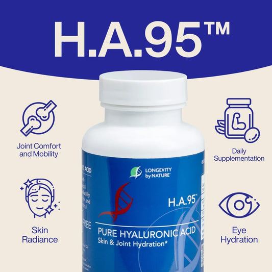 H.A.95 hyaluronic acid supporting skin hydration and elasticity