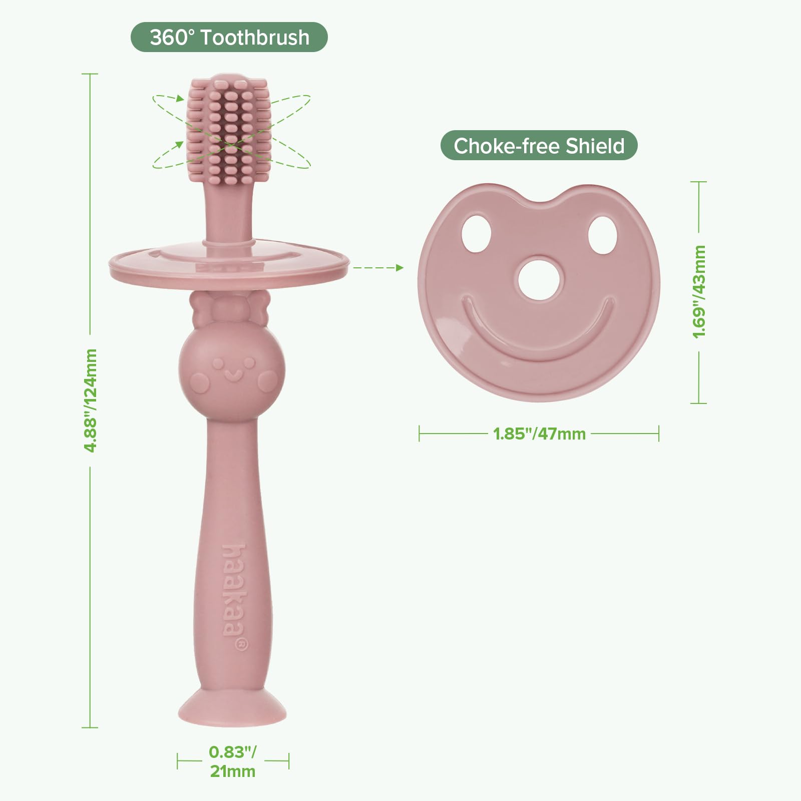 Packaging of Haakaa 360° Baby Toothbrush