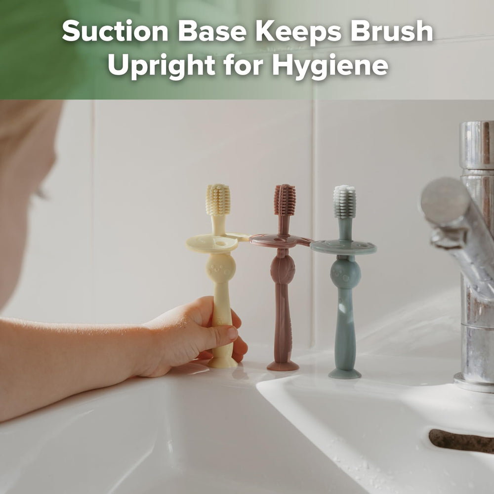 Bristle detail highlighting soft silicone bristles for gentle cleaning
