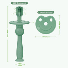 Jade Haakaa 360° Baby Toothbrush in packaging