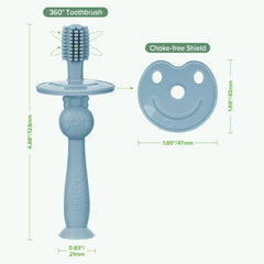 Product photo showing the toothbrush ready for toddler self-brushing training