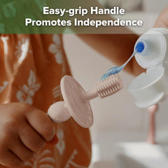 Hygienic upright storage with suction base on a flat surface