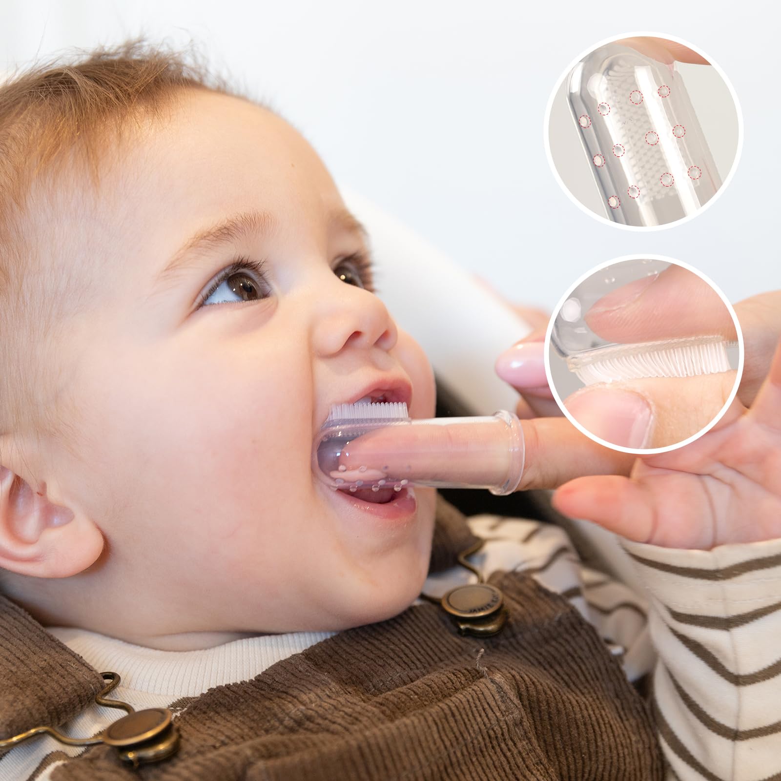Back bumps for gum soothing on the toothbrush