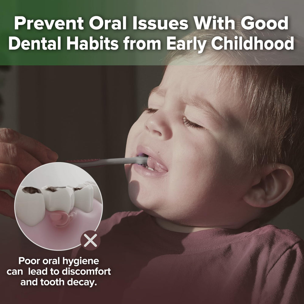 Stage 3 360° silicone baby toothbrush with safety guard
