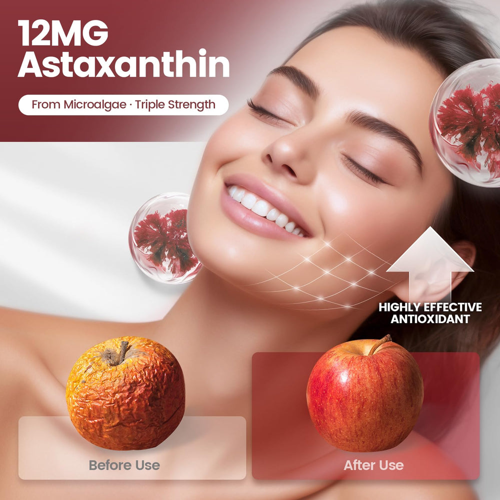 Illustration of astaxanthin derived from Haematococcus pluvialis