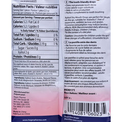 Ingredients and gluten free labeling for Hager Pharma Dry Mouth Drops Cherry