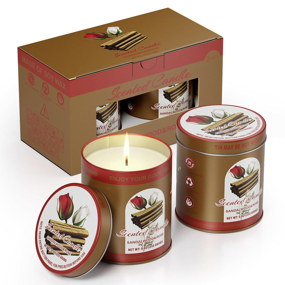 HAHACHUNG front packaging showing two apple cinnamon tins and vibrant sleeves, appealing gift display