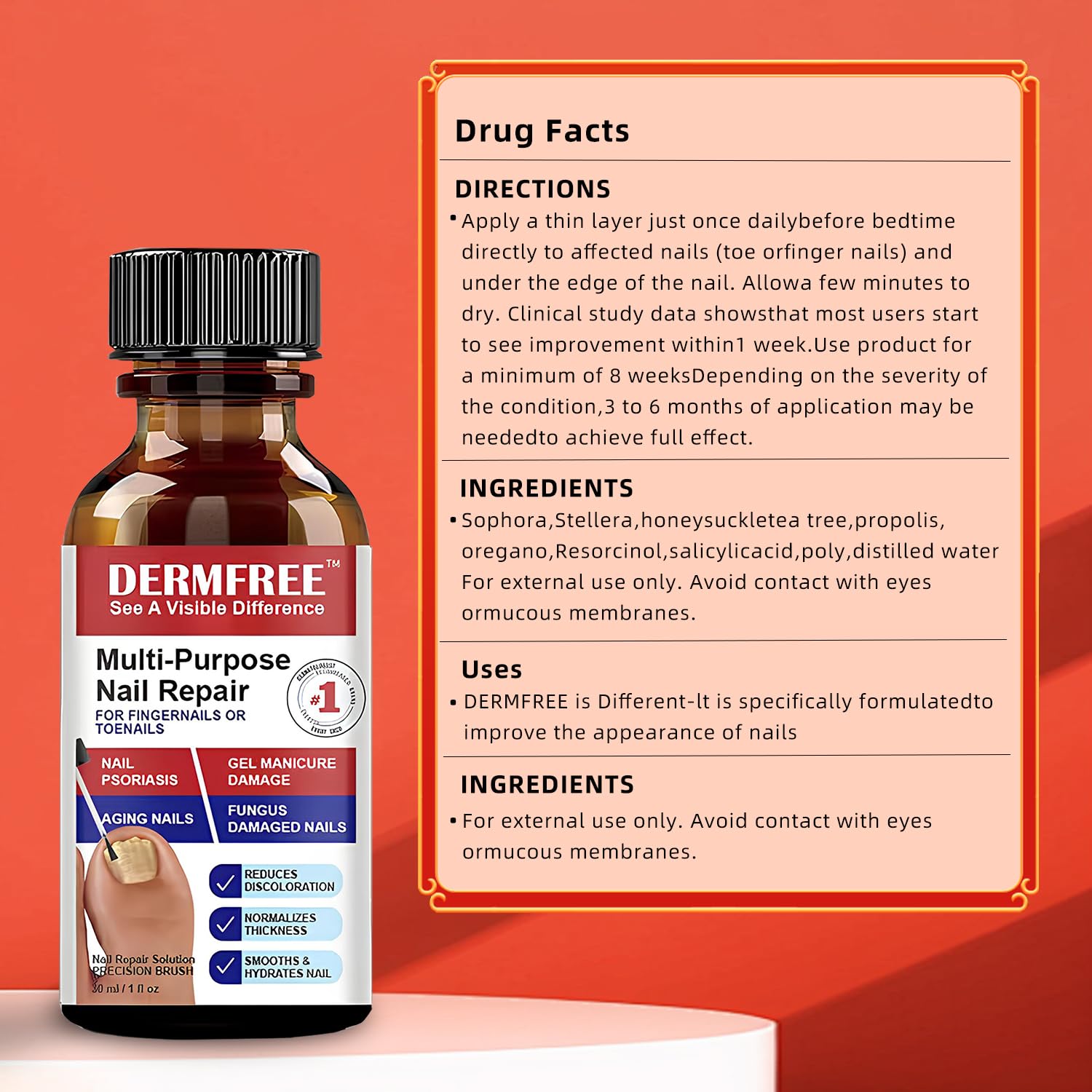 HAIDWEN hydration drops moisturize and strengthen nails.