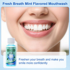 Individually sealed 35ml mini mouthwash bottles for travel