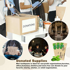Single-use travel toothpaste tubes