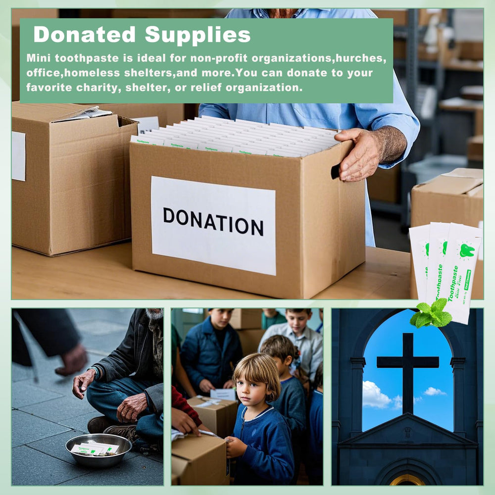 Donation-ready bulk toothpaste for charities and shelters