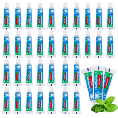 Bulk pack of 30 individually wrapped toothpaste tubes