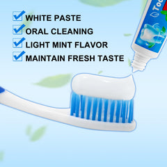Bulk toothpaste tubes ready for distribution