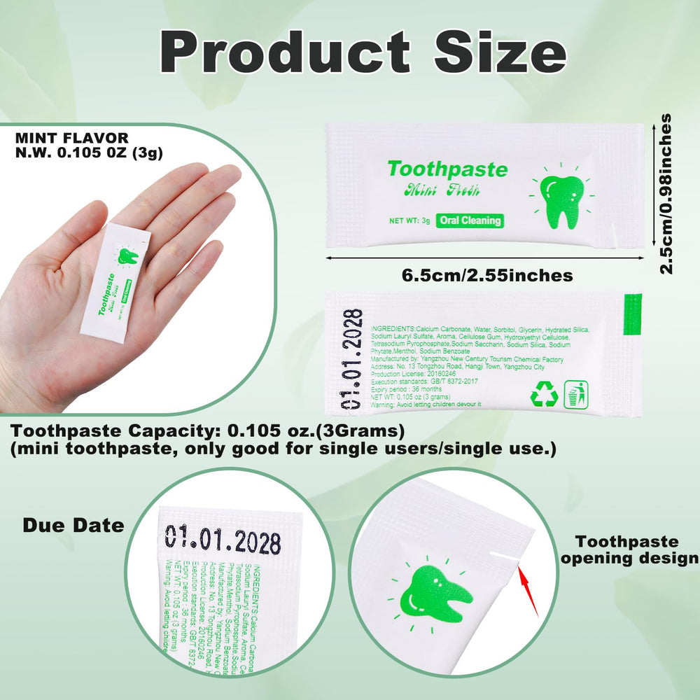 Toothpaste in white kraft paper bag packaging