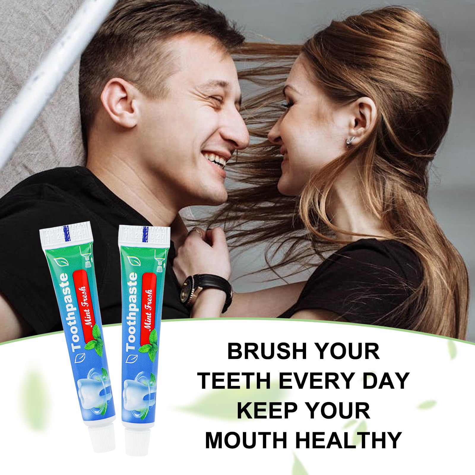 Mint flavor toothpaste tubes for travel