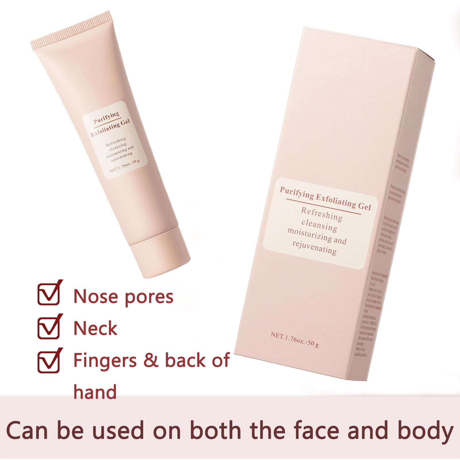 Face glow after using Haigou Purifying Exfoliating Gel