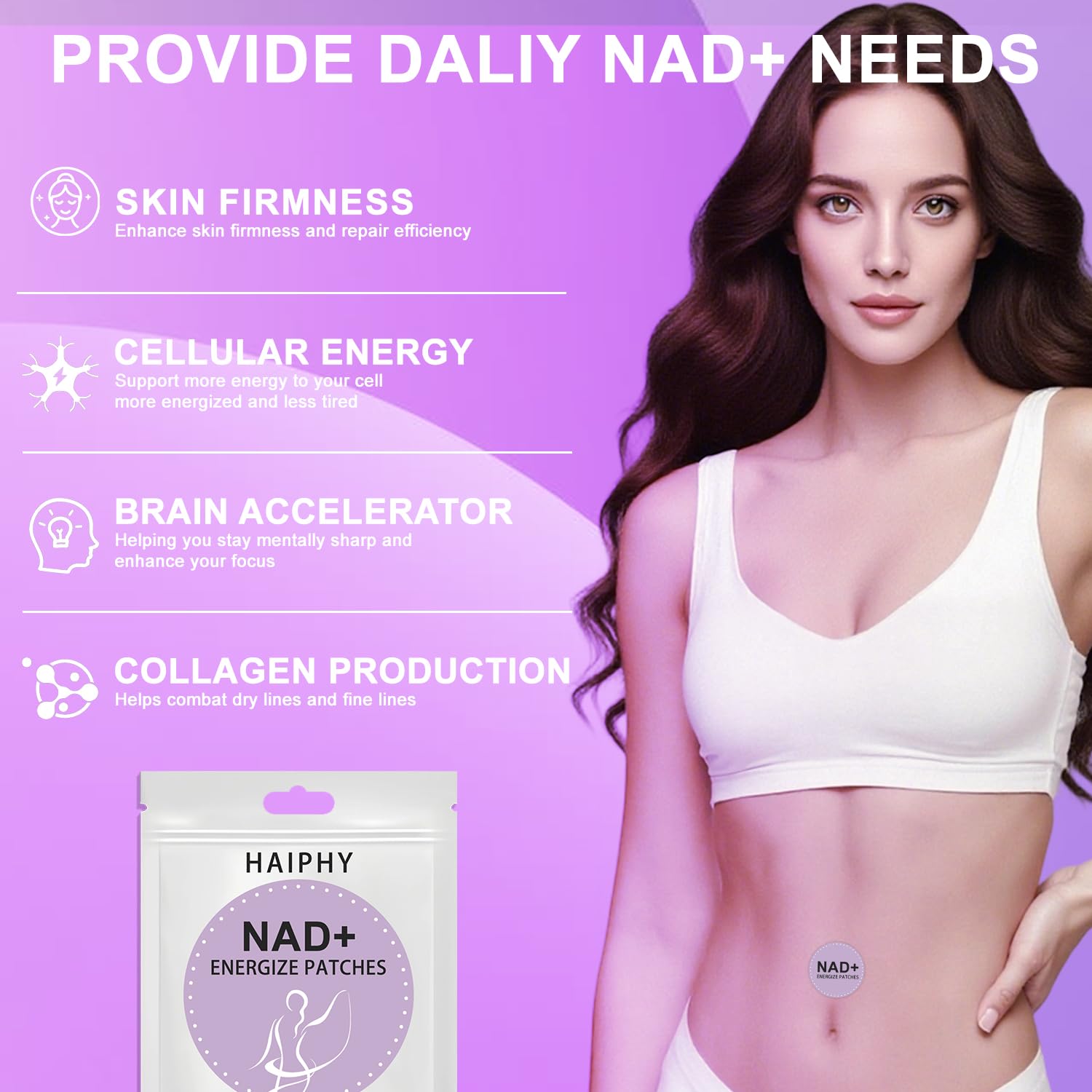 Person applying NAD+Patches to the skin
