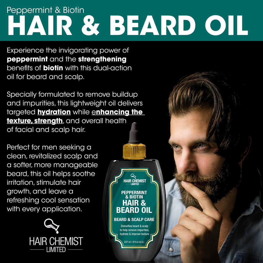 Hair Chemist Biotin-enriched oil close-up supports healthier hair texture.