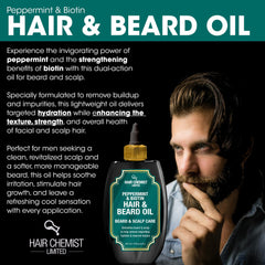 Hair Chemist Biotin-enriched oil close-up supports healthier hair texture.