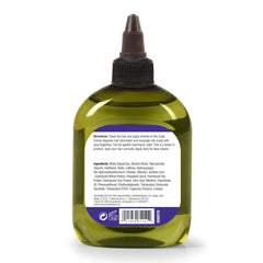 Hair Chemist label closeup highlighting Biotin formula for healthier roots.