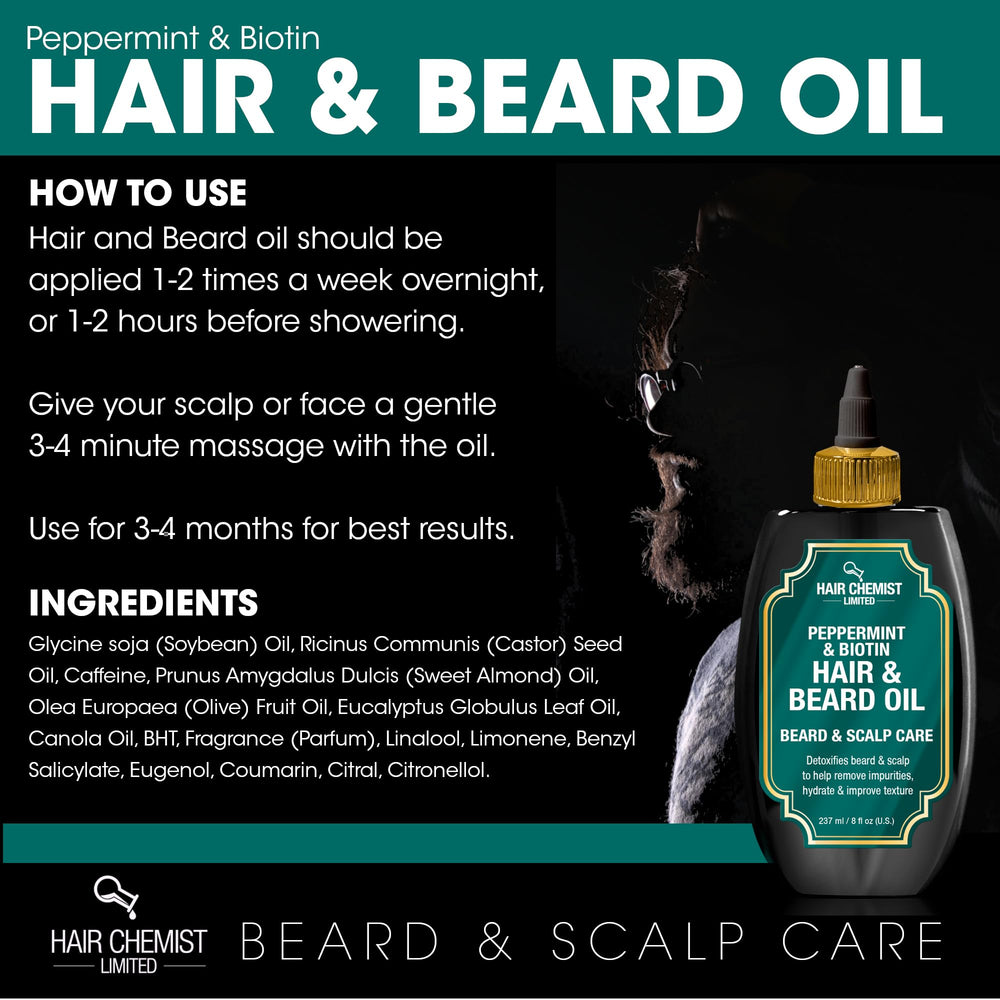 Hair Chemist Fresh beard texture after oil application feels softer.