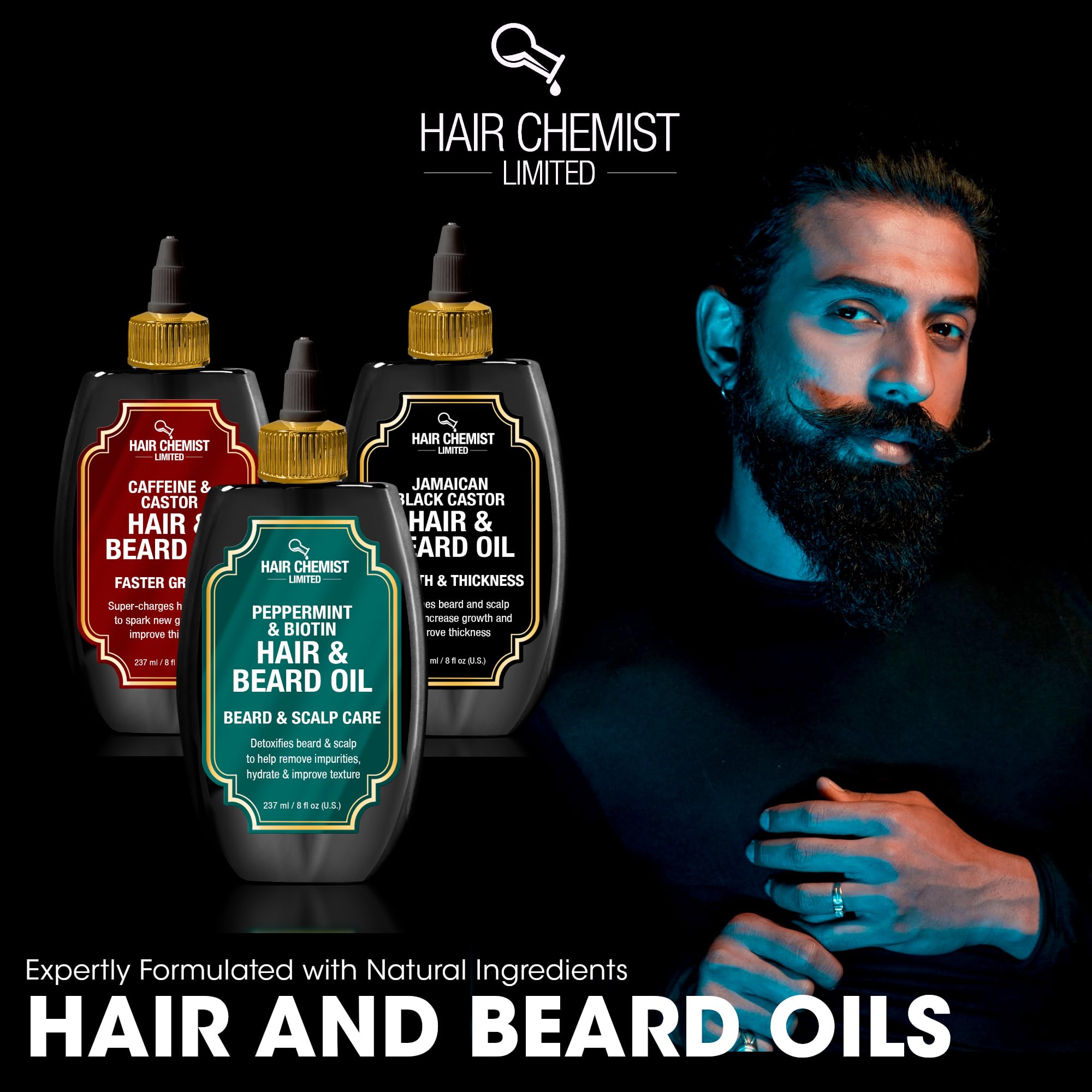 Hair Chemist Growth and Thickness oil on damp hair before styling.
