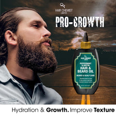 Hair Chemist Peppermint aroma splash for cooling, soothing beard care.