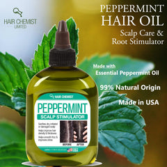 Hair Chemist Peppermint Scalp Stimulator ingredients list with peppermint and tea tree oils