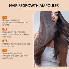 Hair Growth Ampoules packaging 7pcs lineup, convenient full course for home use.