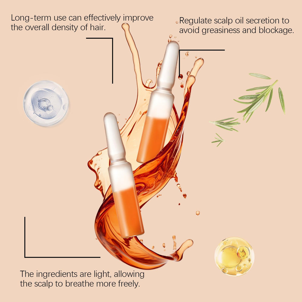 Hair Growth Ampoules 2ml dosage, easy daily use.