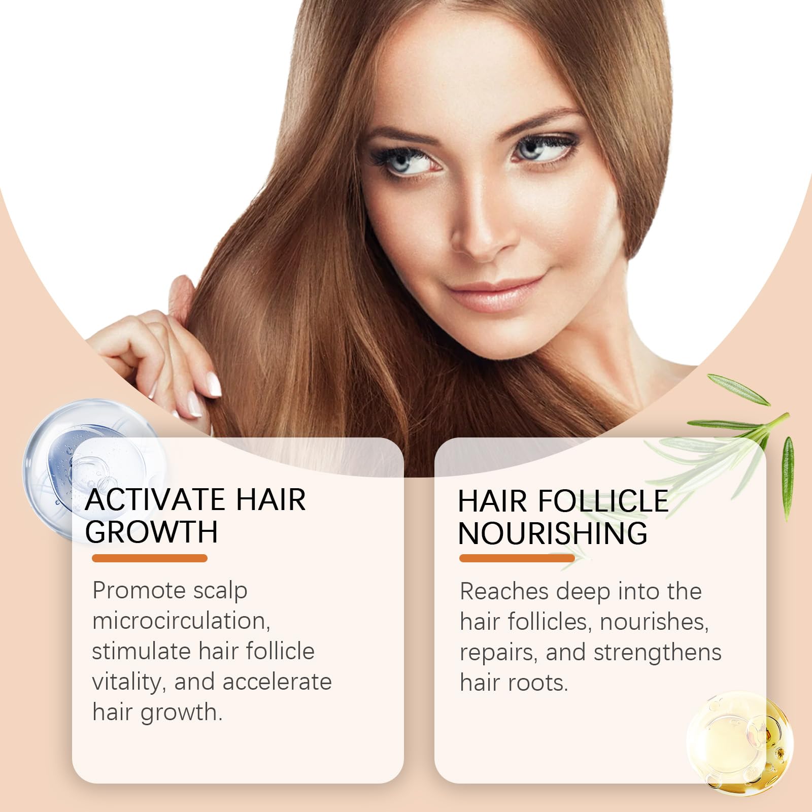 Hair Growth Ampoules sleek bottle design, modern look.