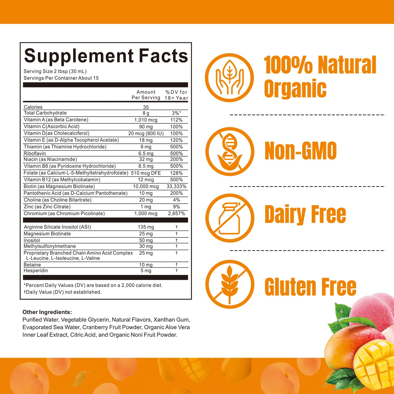 Hair growth, skin and nails support ingredients