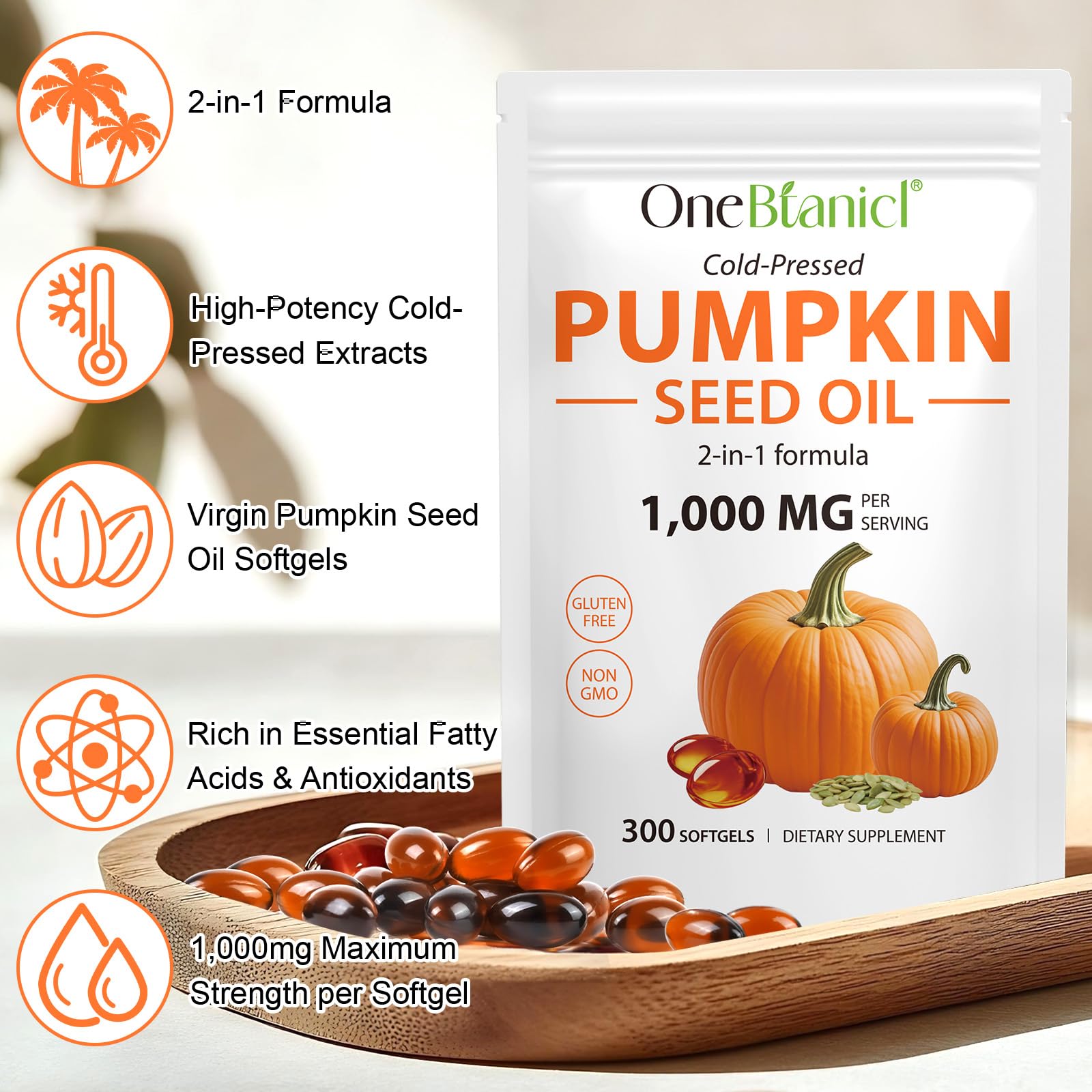 Hair growth support from pumpkin seed oil and saw palmetto