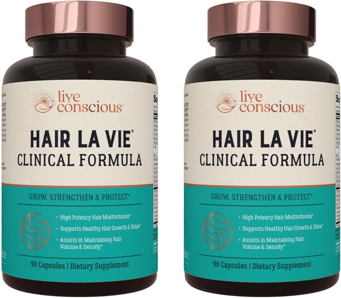 Hair La Vie Live Conscious Clinical Formula bottle with label